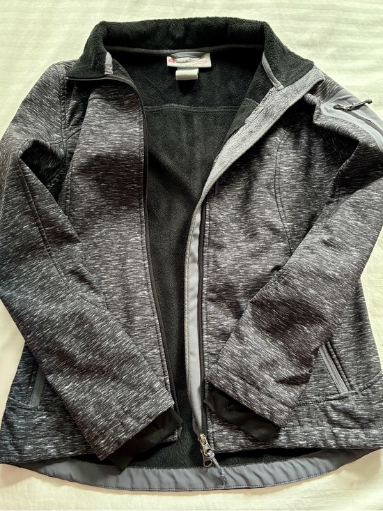 Free Country Jackets & Blazers - Free Country Women's Gray Heather Full-Zip Utility Jacket